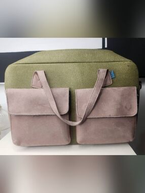 MRKT Frank Briefcase Felt Laptop Bag Green Brown Work Tote MinimalistMRKT Frank